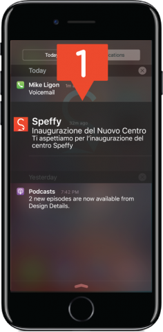 Notifica Speffy su smartphone